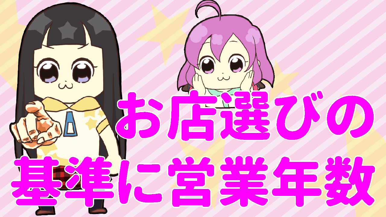 お店選びの基準に営業年数