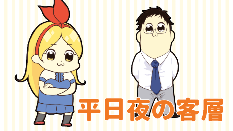 平日夜の客層